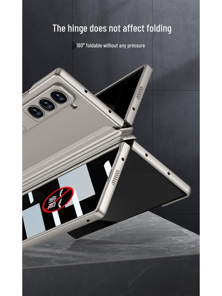 Samsung Z Fold 6 Slim Anti-Peep Magnetic Hinge Case with Full Coverage Screen Protection