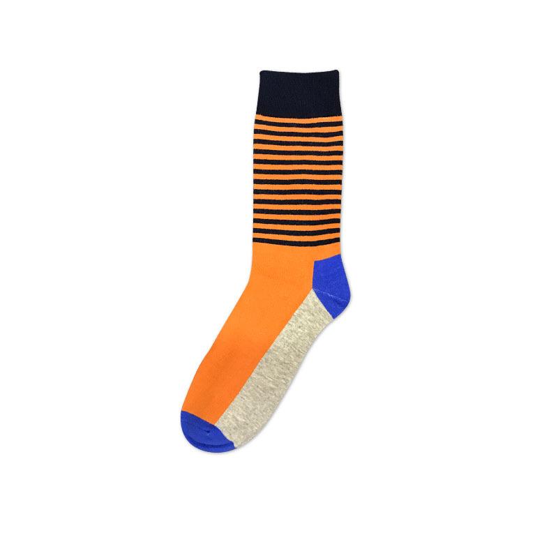 Fashion Socks Colorful Summer Men Socks Stripe Business Cotton Socks Novelty Dress Casual Crew Socks