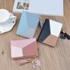 Color Block Women Wallet Slim Card Holder Wallet Bifold Mini Wallet with ID Window Zipper Coin Pocket for Travel Work Daily Use