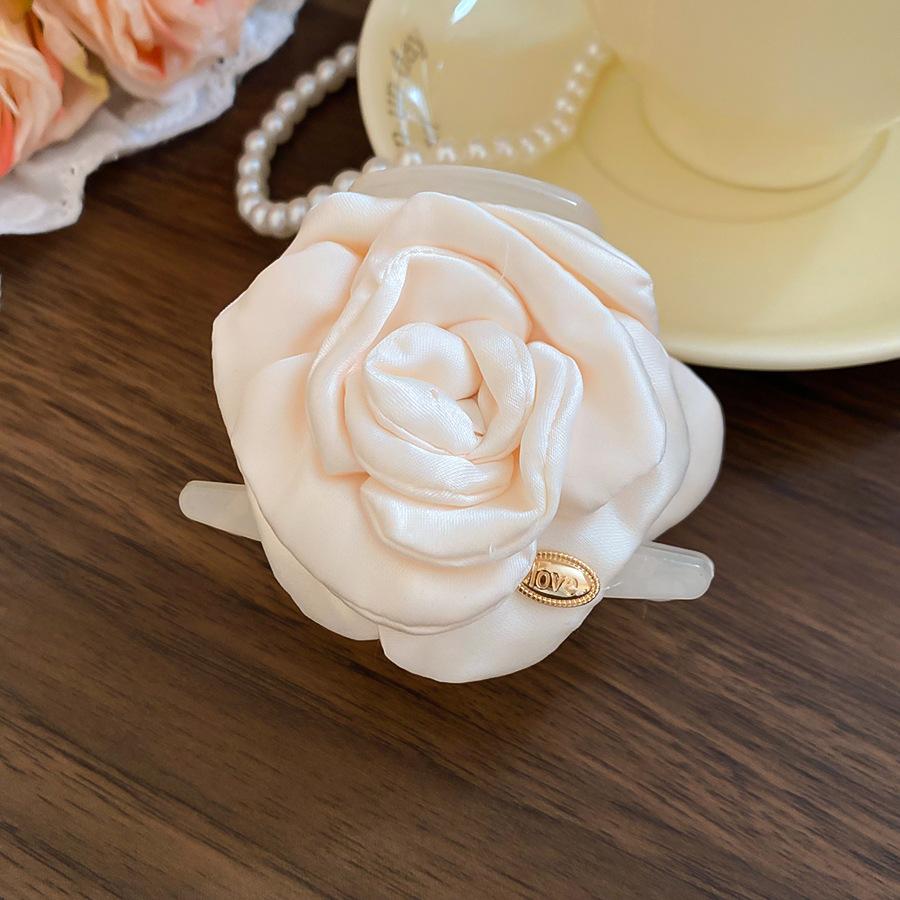 

Acrylic fabric satin flower hair grab super fairy sweet grab clip shark clip back head coil hair