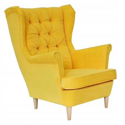 Gaja Scandinavian Family Furniture Wing Chair Lemon Yellow Melon