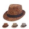 Autumn Winter Women's Fashion Top Hat Sexy Fashion Jazz Hat British Retro Gentleman Hat Men Leopard Animal Fedoras Top Party Hat