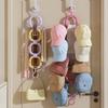 Multi Loop Hat Organizer for Closet Door Wall Mounted Vertical Storage Solution Baseball Caps Accessories Display Rack