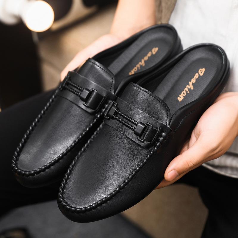 Spring And Summer Men Casual Shoes, Trendy Flat Shoes, Comfortable Loafers 39 чёрный