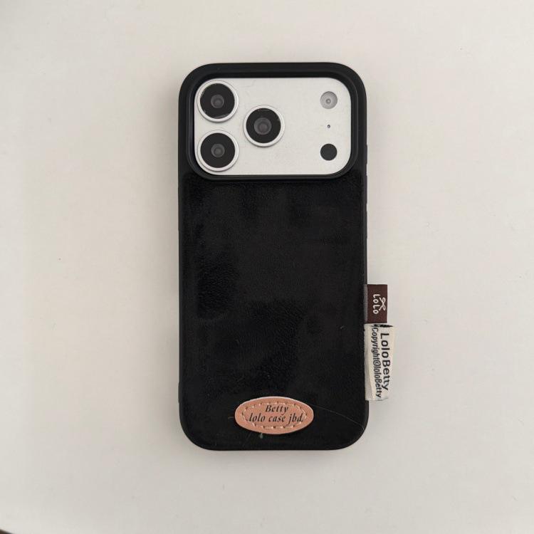 Autumn/Winter Retro Solid Suede Plush iPhone 17 Pro Max/16P/15/14 Case