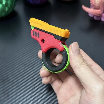 3D Basılı Metal El Çarkı Etkili Stres Azaltma Yetişkin Fidget Oyuncakları Anksiyete ve DEHB Hastaları İçin Küçük Tabanca Oyuncakları