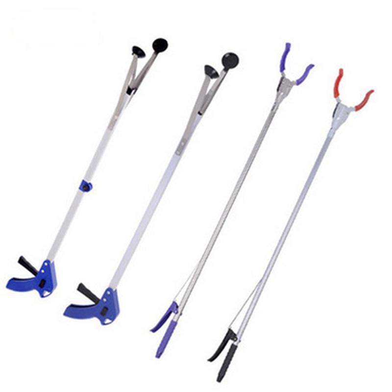 83Cm Foldable Long Trash Clamps Grab Pick Up Tool Curved Pickup Grabber Tools
