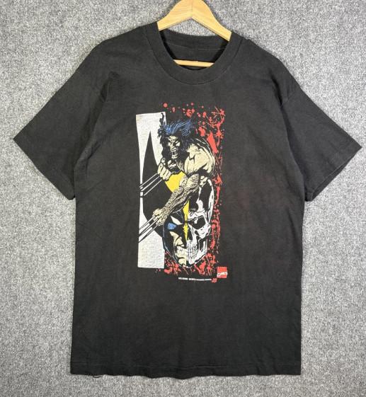Vintage Wolverine Shirt Mens Large Black 90s Marvel Comics 1993 RARE Cartoon S