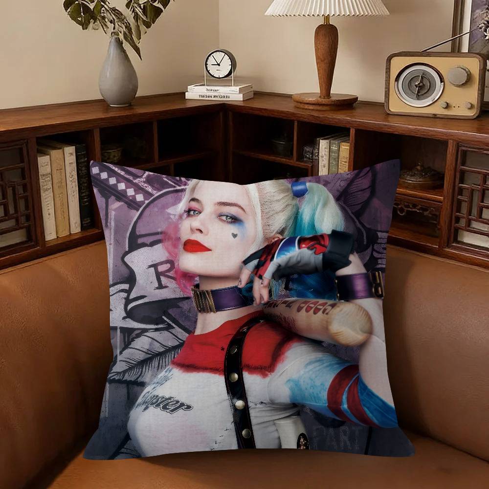 Cushion Cover Inches Farmhouse Decor Home Throw Pillow Covers For Couch Decorations Movie H-H-Harley Cool Quinn