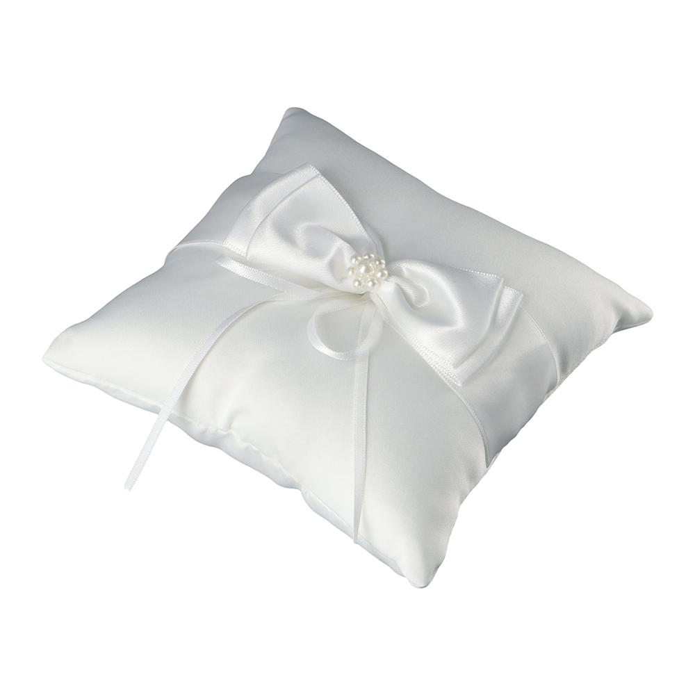 Bow Bridal Decor With Ribbon Pearls Ring Pillow Wedding Supplies Ring Bearer Pocket Ring Pillow
