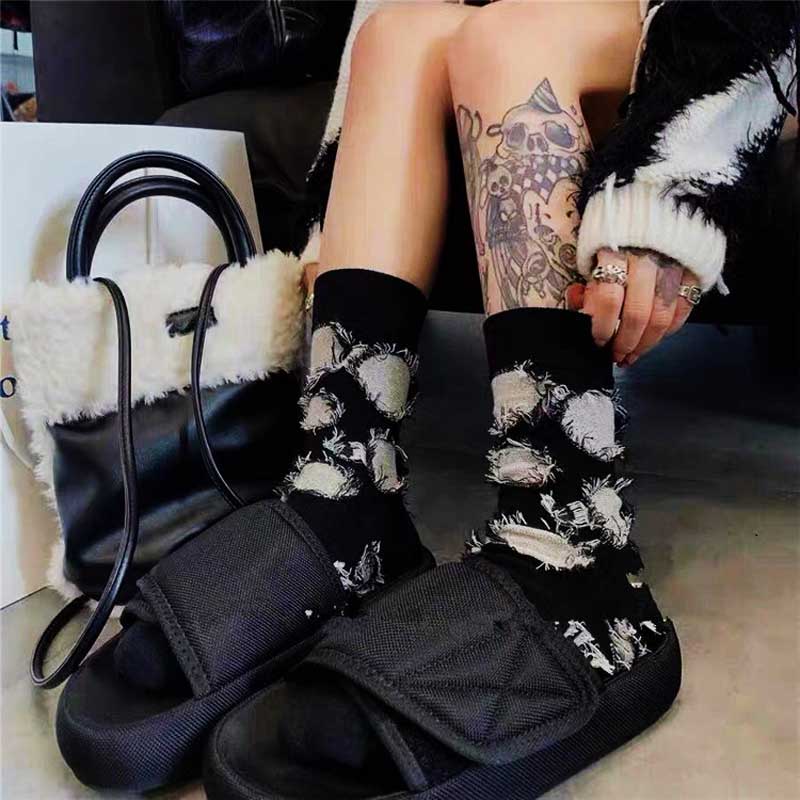 Women White Socks Harajuku Kawaii Y2k Funny Socks Cute Hip Hop Socks Men Cotton Novelties Socks Preppy