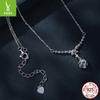 One Carat Bow Mozzarella Diamond Necklace Women, Elegant Luxury Style S925 Sterling Silver Collarbone Chain