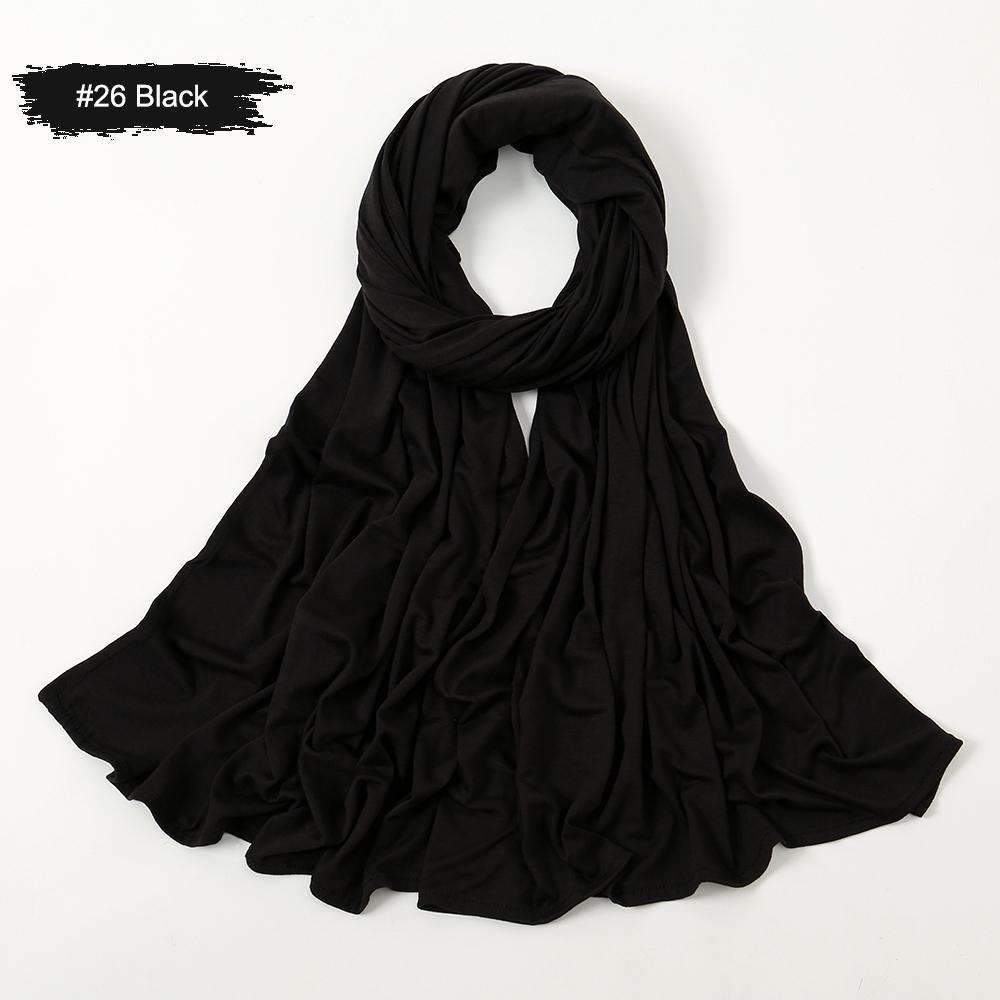 Jersey Modal Hijab Shawl Solid Color Muslim Hijab Woman Cotton Head Scarf Elastic Islamic Turban Crimping Headwraps Cape