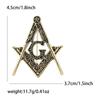 Fashion Enamel Masonic Badge Brooch for Women Unisex Religious Lettering Pin Event Party Backpack Decoration Clothes Accessories