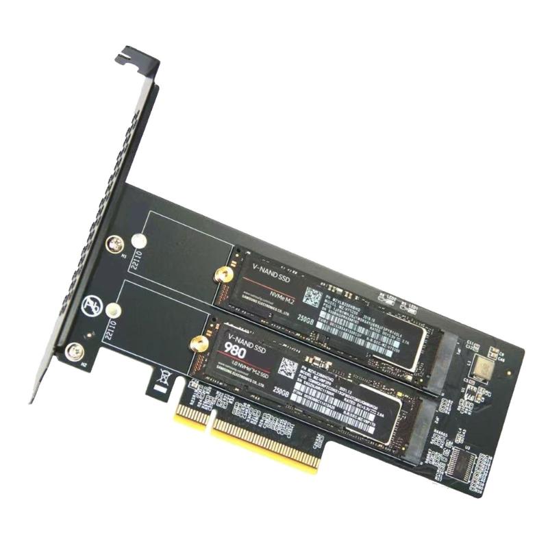 Fast Speed PCIe To 2 Port Two M.2 NVME M Key Converters Card PCBs Technology for Stable Data Transfer