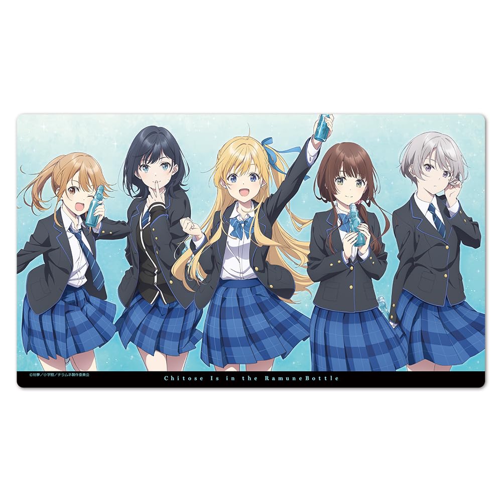 TV Anime "Chitose-kun Is In a Ramune Bottle" Character Rubber Mat: Yuuko, Yusora, Yuzuki, Haru, and Asuka