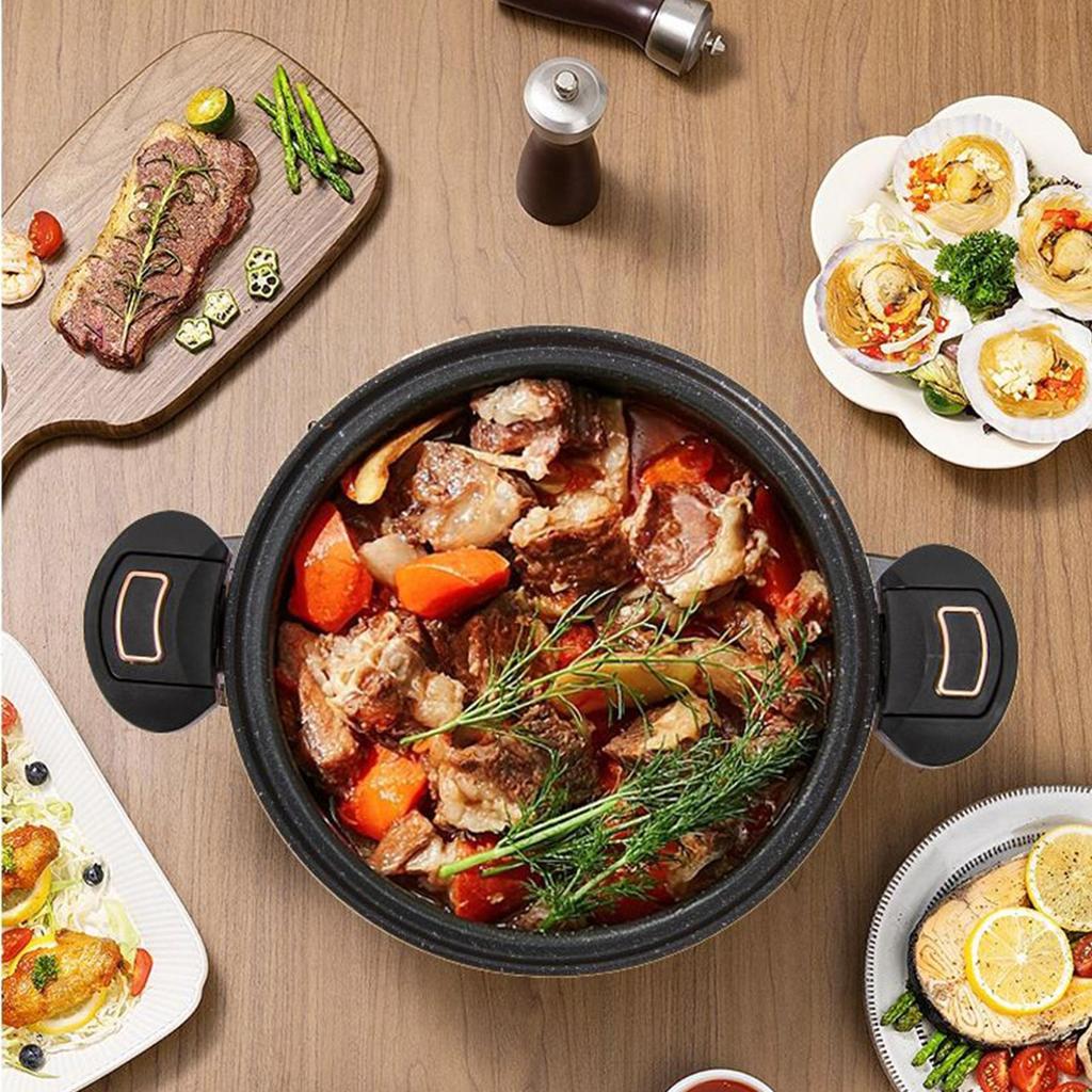 Dampfkochtopf Antihaft-Kochtopf Antihaft-Schnellkochtopf mit transparentem Deckel zum Kochen von Speisen, Suppe, Eintopf, Zuhause, Induktionsherde