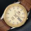 CRYSTAL AUTOMATIC 46941 JAPAN MENS VINTAGE CREAM DIAL WATCH A703414-1