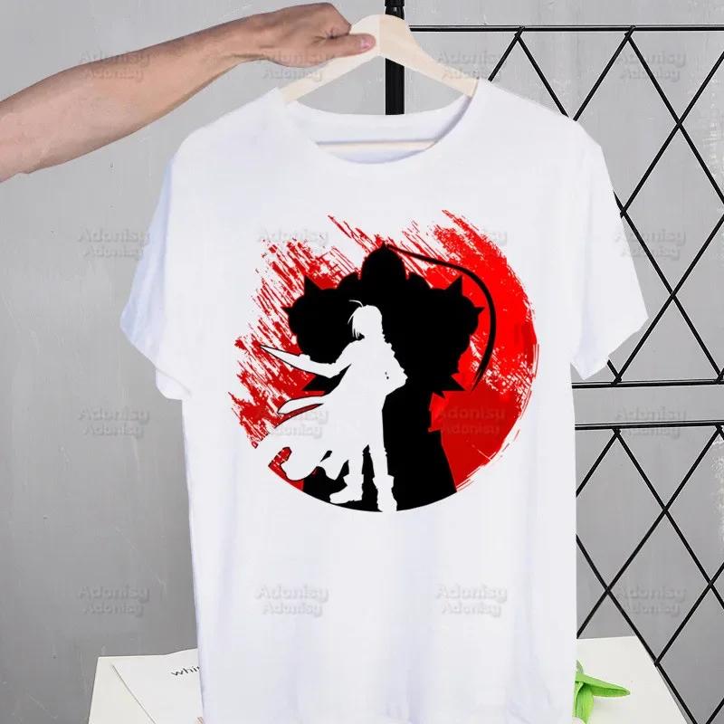 Fullmetal Alchemist Men's Tshirt Cute Printing Shirt Mens Fashion Anime Edward Elric T-Shirt For Men Casual Tops Short Sleeve