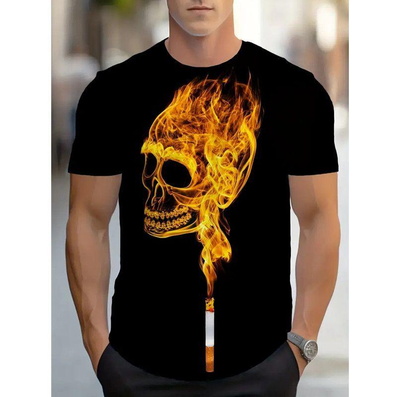 Hot-selling creative and funny 3d printed men s Shirts trendy and fashionable S