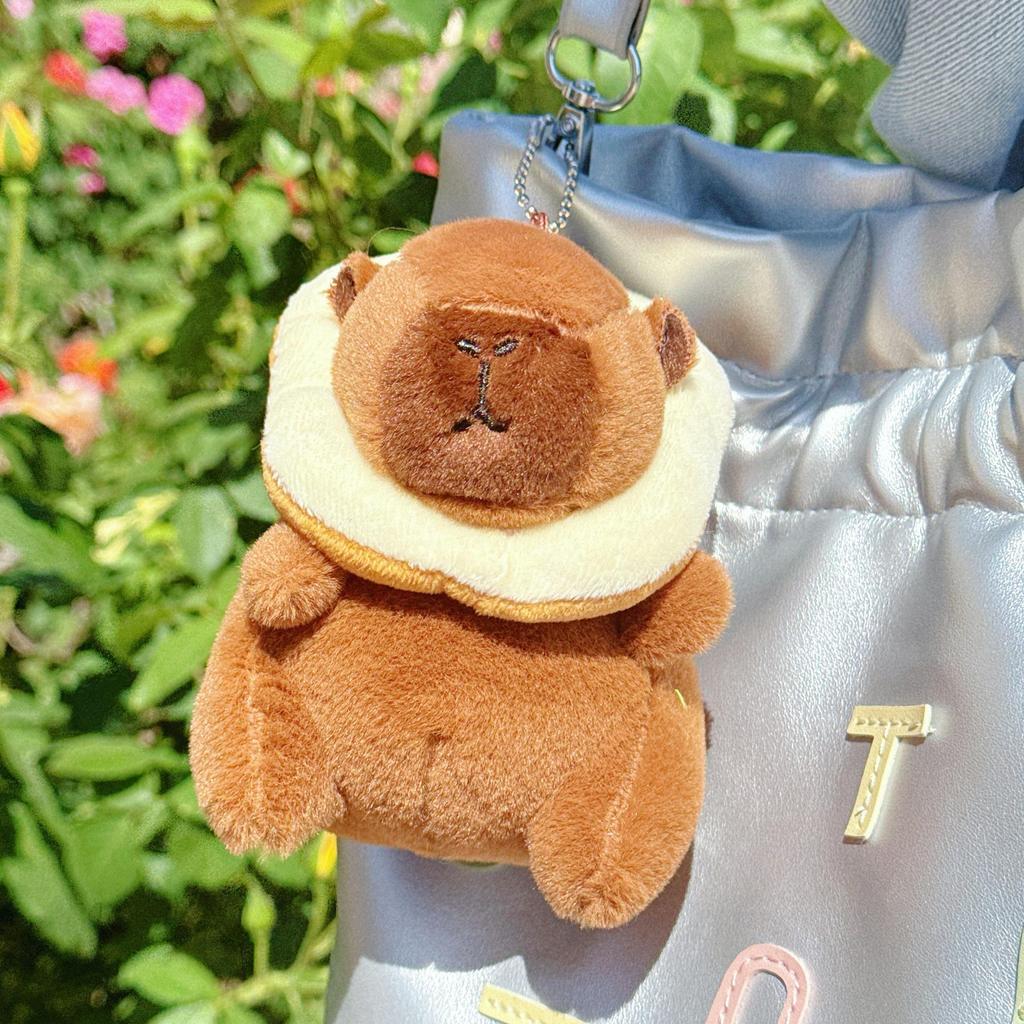 Capybara Plush Toy Keychain – Cute Stuffed Animal Backpack Clip