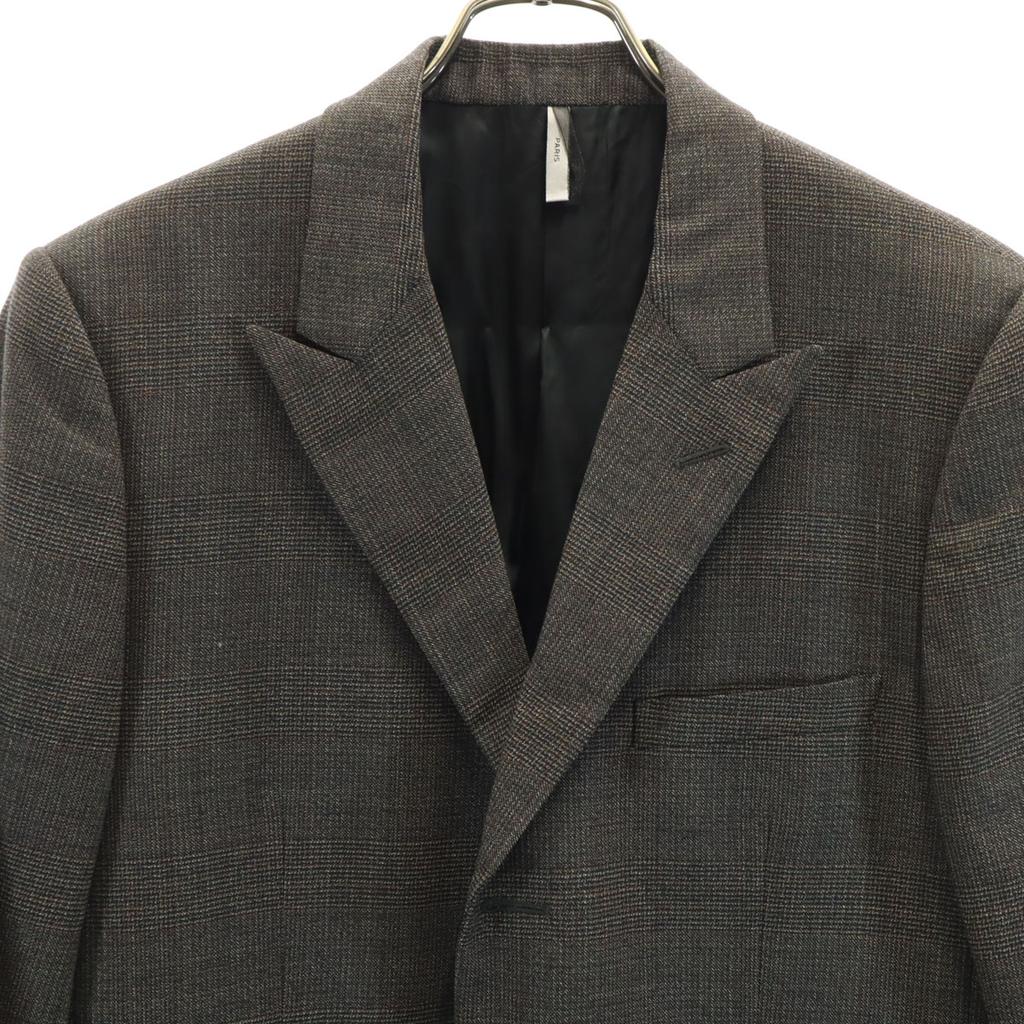 Dior made in Italy Check Pattern tailored jacket 50 gray Men's Used
