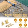 52Pcs Wood Burning Tip Set Letter Wood Burning Tool Brass Alphabet Number Template Symbol Pyrography Head Tools