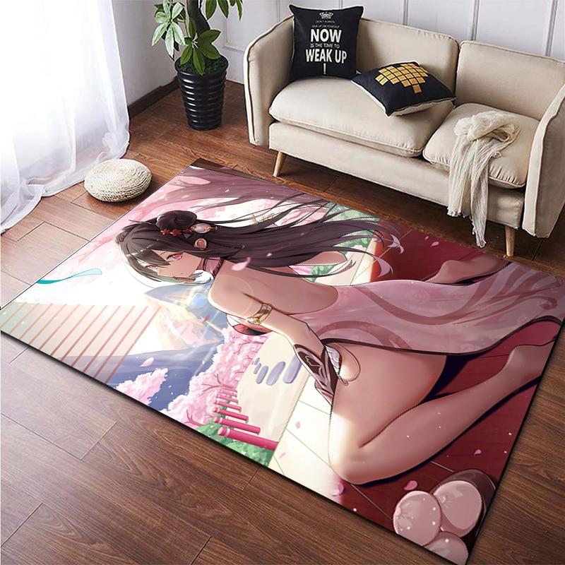 Sexy Anime Girl Carpet Party Bikini Beach Mat Decor Floor Mat Anime Rug Door Mat Game Room Yoga Mat Picnic Yoga Play Mat