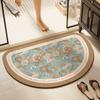 Semicircular Bathroom Diatom Mud Floor Mat Toilet Toilet Door Absorbent Foot Mat Shower Room Tile Floor Non-Slip Mat