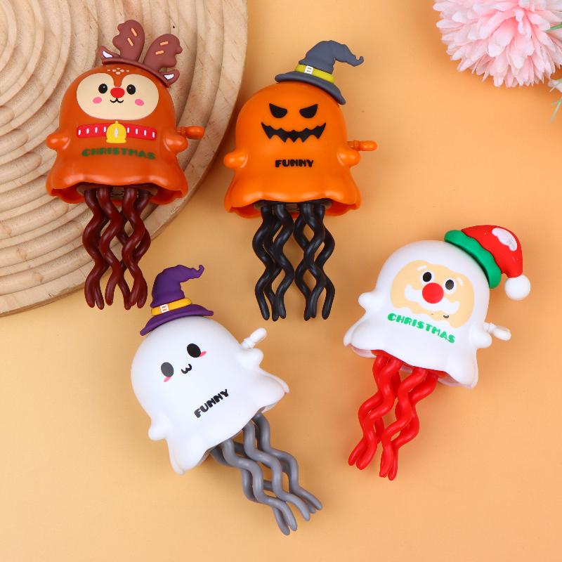 Christmas Wind Up Toys Creative Magic Twisting Dancing Santa Elk Prank Toys for Kids Xmas Classroom Rewards Prizes Gifts