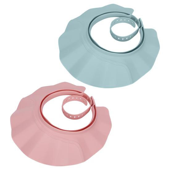 Shower Cap Shield Adjustable Bathing Head Hat Shampoo Visor Cap Soft BPA-Free Hair Washing Shield for Head