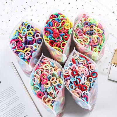 100/300PCS Small Colorful Nylon Elastic Hairband Girls Kids Ponytail Hold Hair Tie Rubber Bands Rope Scrunchie Hair Amagi