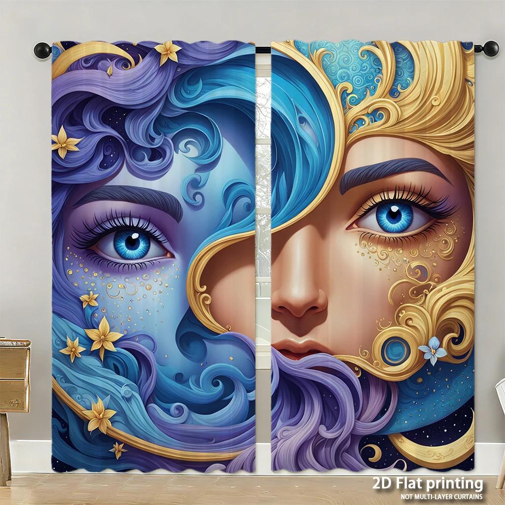 Piece Set High Definition Digital Printed Curtainsautumncolorfulleavespumpkinwreathfoliagepineconehome Decoration Style Curtain Polyester