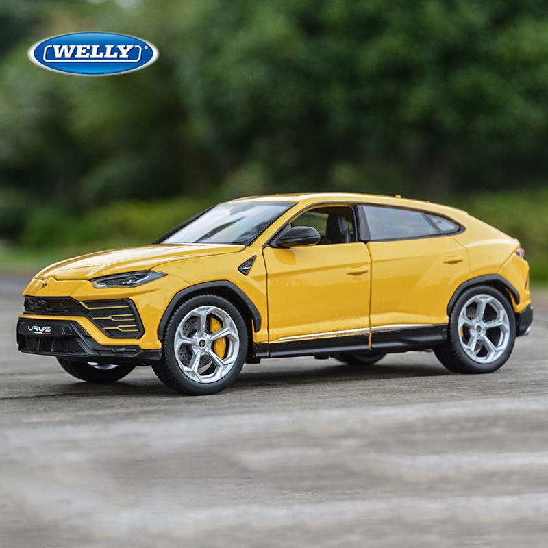 WELLY 1/24 Lamborghini URUS SUV Alloy Car Diecasts & Toy Vehicles Car Model Miniature Scale Model Car for Children