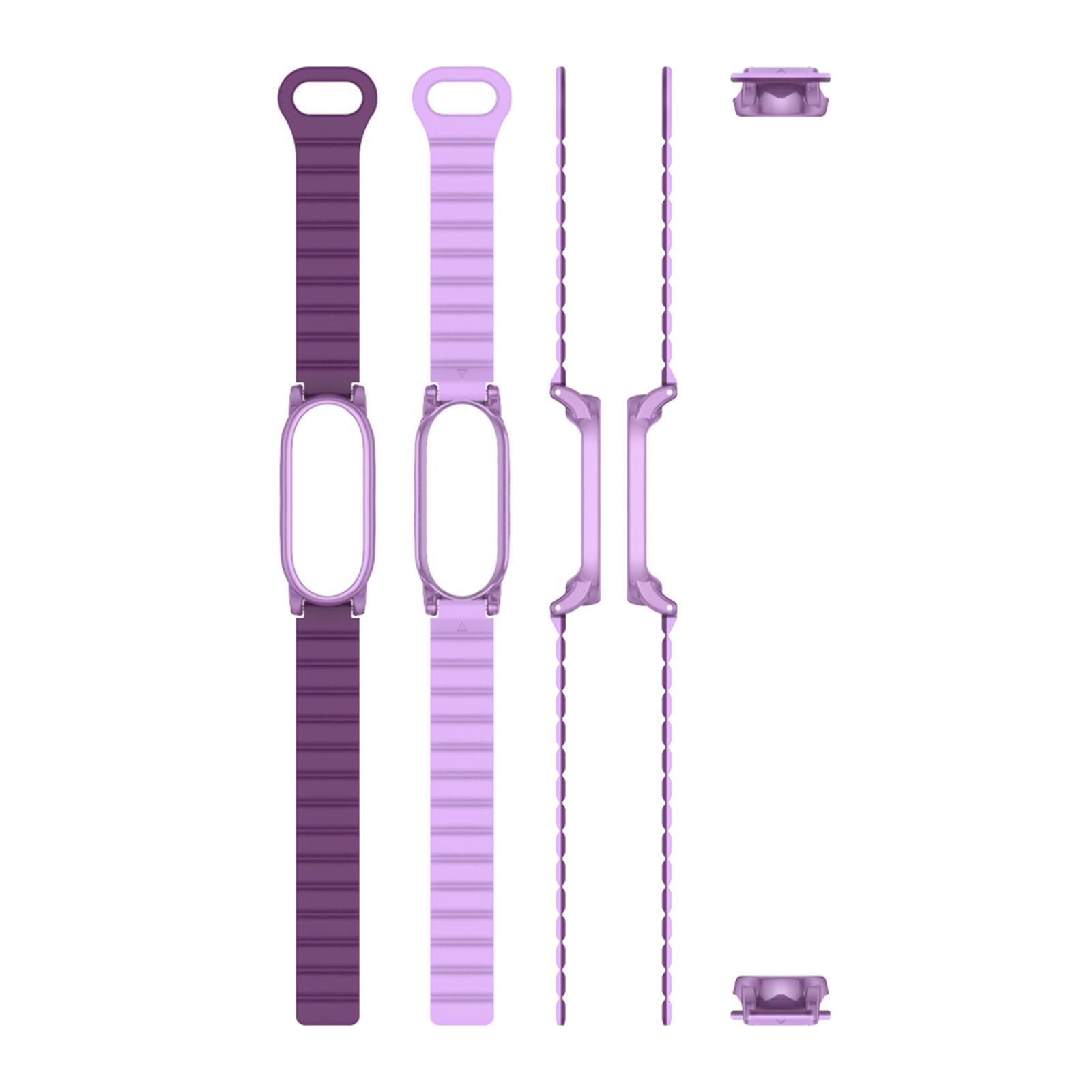 

For PLAUD NotePin/NotePin S Magnetic Silicone Watch Band Wear Resist Bracelet Protective Case for Business Meetings/Lecture фіолетовий