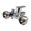 Household Dual Control Shower Faucet Silver Hot and Cold Water Mixer Bathroom Brass Bathtub Tap