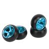 4PCS RC Drift Tires Aluminum Alloy RC Tires and Wheels Set for Wltoys K989 K969 P939 28413 1 28 RC Cars Blue