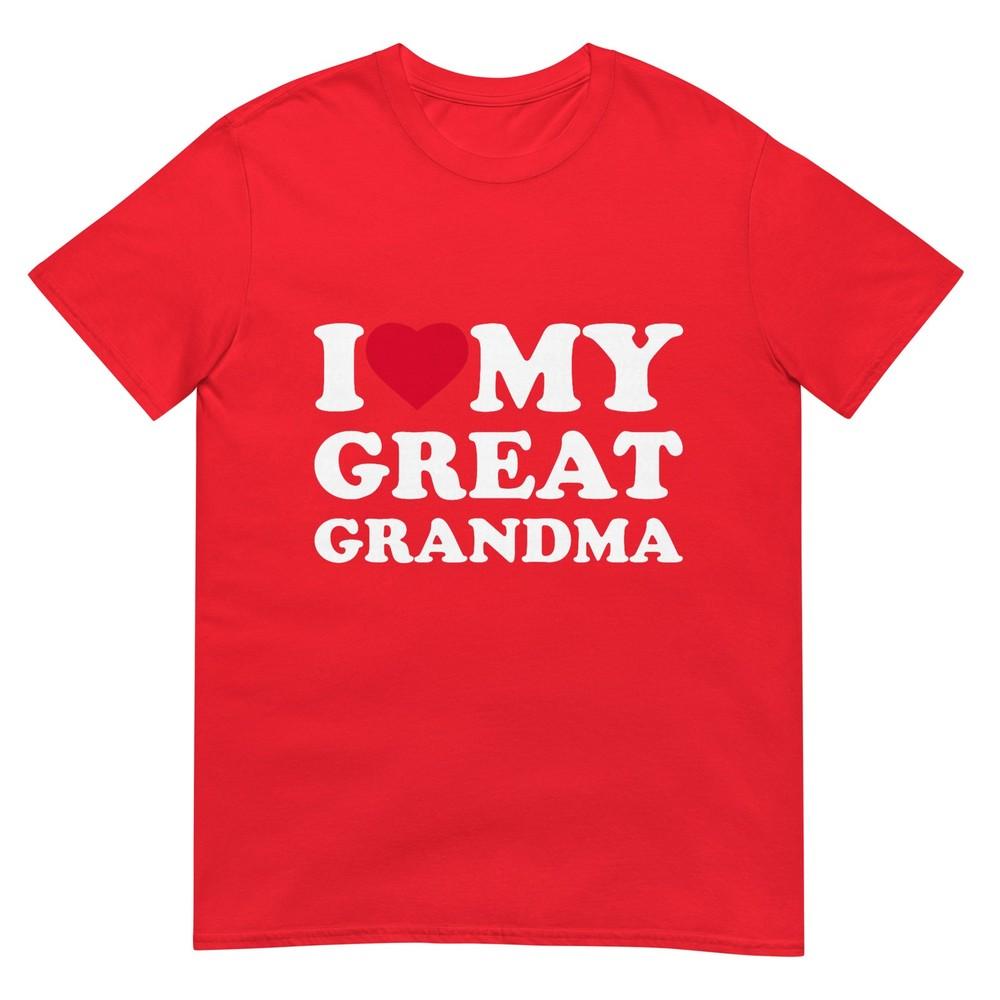 I Love My Great Grandma Heart Family Grandma Tshirt S