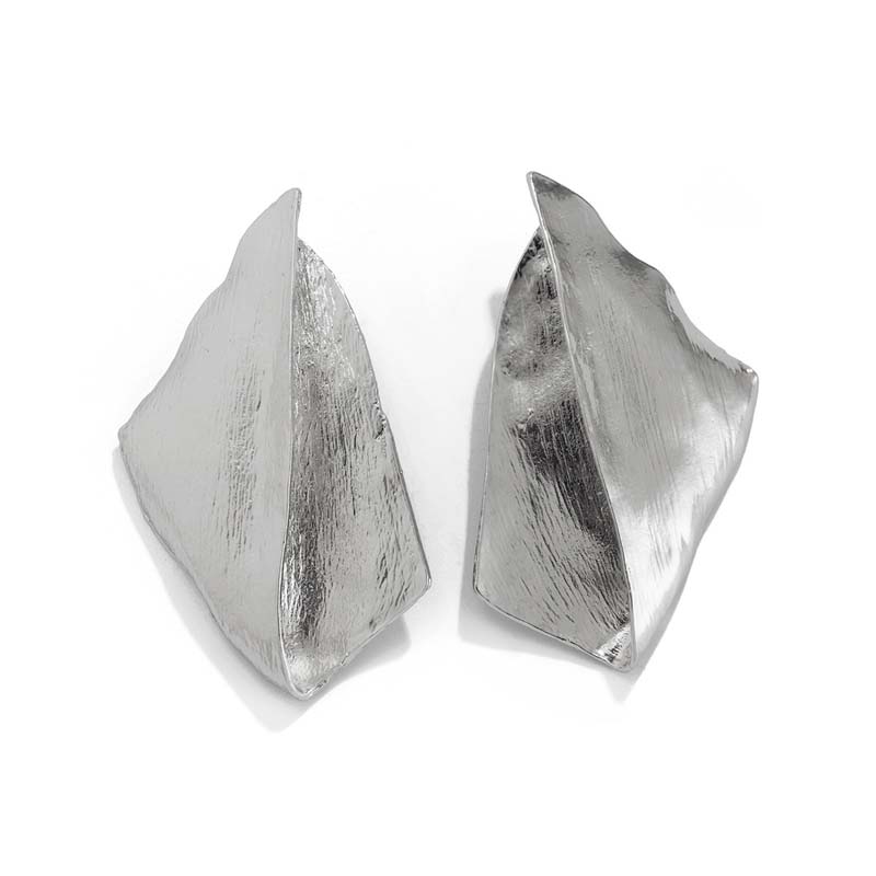 Exaggerated Metal Irregular Stud Earrings for Women Vintage Gold Color Geometric Texture Personality Earrings Party Jewelry Gift
