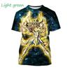 Saint Seiya 3D Printed T-shirt for Men and Women Round Neck Short-sleeved Casual Tops Oversized T-shirts Anime Tshirt Tee