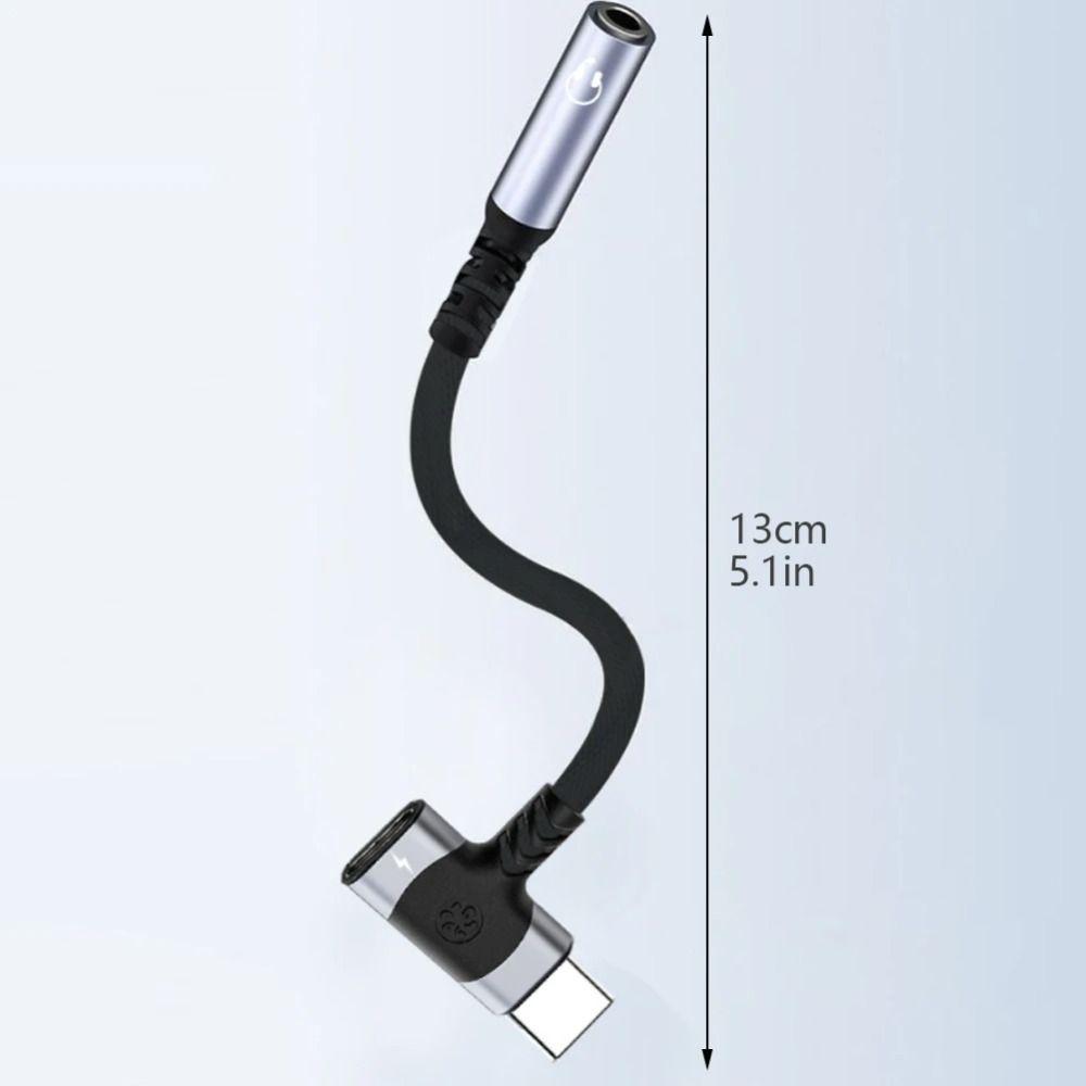 Type C To 3.5MM Jack 2 In 1 USB C Splitter High-Speed Audio Adapter Dual Port Cable  Universal