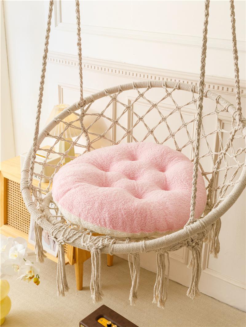 

Подвесная корзина, пригодная для машинной стирки, подушка для качелей, одинарная подушка, бытовая подвесная подушка для стула, подушка для стула-люльки 60x60CM розовый