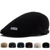 Przód Tył Noszenie Beret Haft Damski Męski Casual Czapka Gazeciarza Vintage Czapki z Daszkiem Moda Jednolity Kolor Płaski Kapelusz Top Dla Kobiety