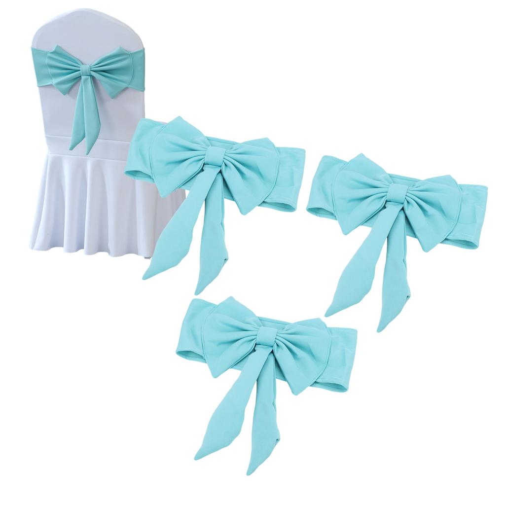 10pcs Chair Sashes for Wedding Elastic Chair Bows Sashes Decorative for Party Ceremony Reception Banquet Decorations