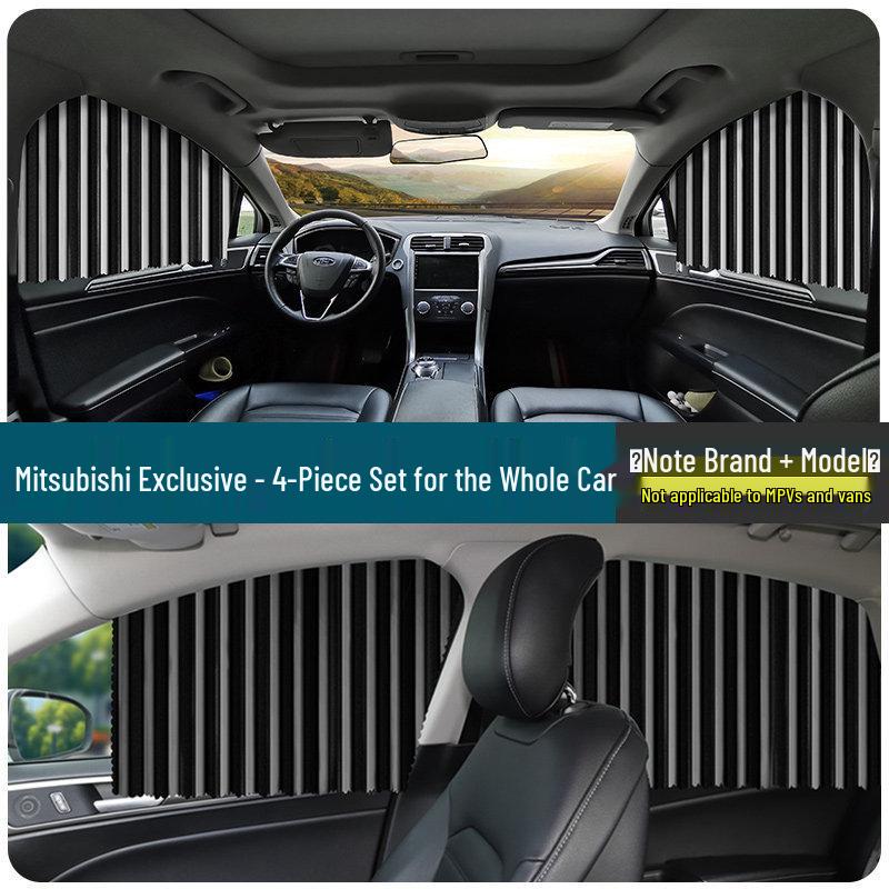 Magnetic Sliding Car Window Curtains - Privacy & Sun Protection