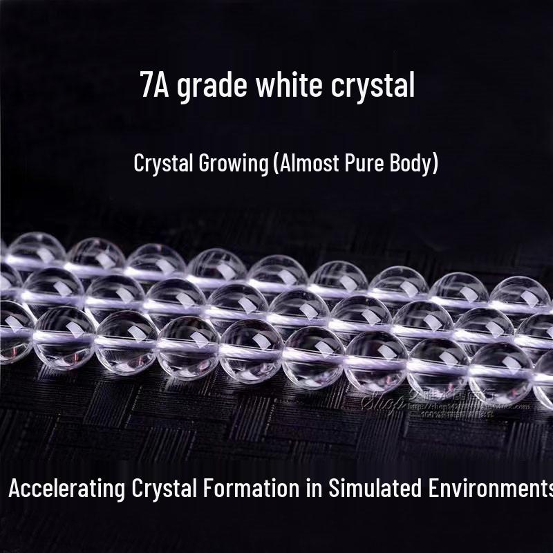 Jiuya 7A Grade Natural White Crystal Round Beads for Jewelry Making