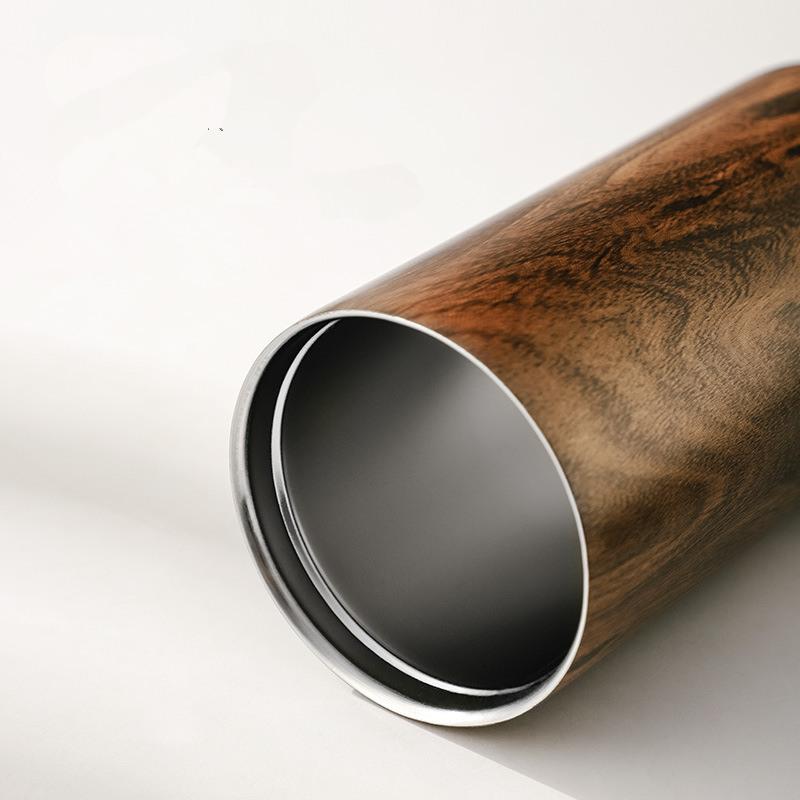 Insulated Vacuum Flask Coffee Mug 400ML/500ML Stainless Steel Thermal Cup Portable for Car Office Travel Grain
