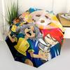 1pc Captain Tsubasa Outdoor Umbrella - Automatic Opening/Closing, Portable 3-Fold Design with 8-Rib Iron Frame - Perfect Gift for Fans, Travelers, Dai