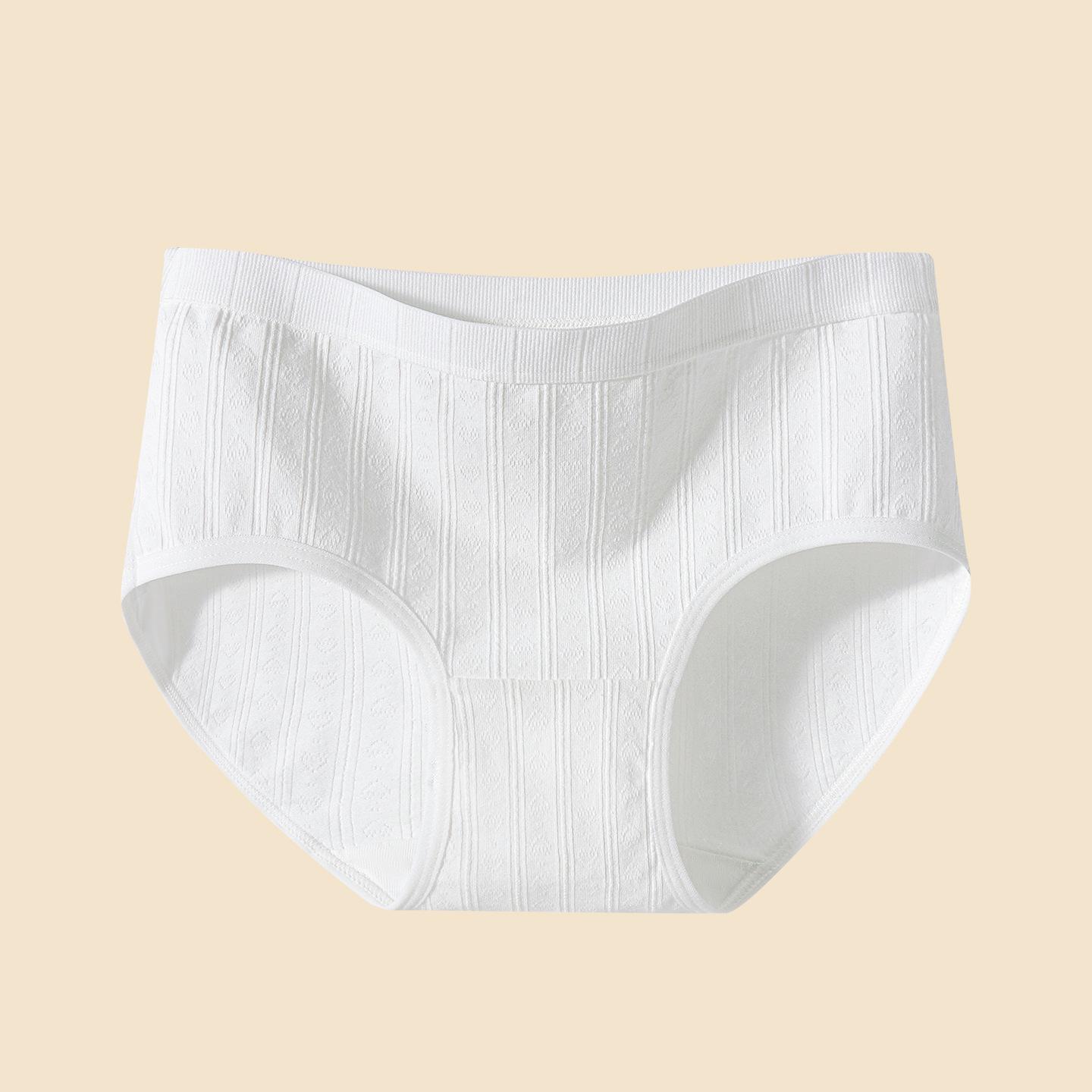 Women s Spring and Summer New Simple 10A Antibacterial Cotton Extended Crotch Waist Triangle Briefs M