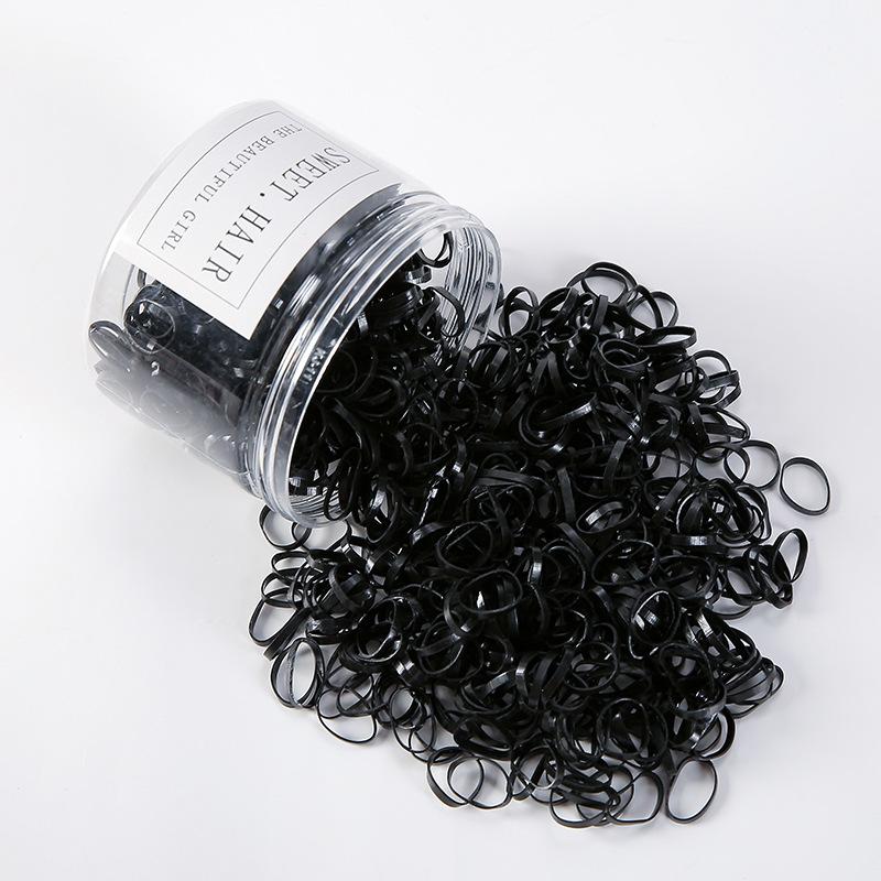 

1Pc Color Headband Female Black Korean Version Children Do Not Hurt Hair Disposable Rubber Band Hair Rope Headgear Hair Ring